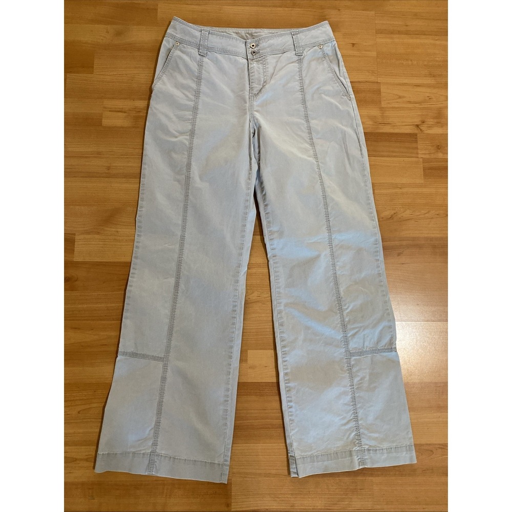 Sundance Beige Pants Women Size 6 Straight Leg Relaxed Lightweight Cotton Blend‎